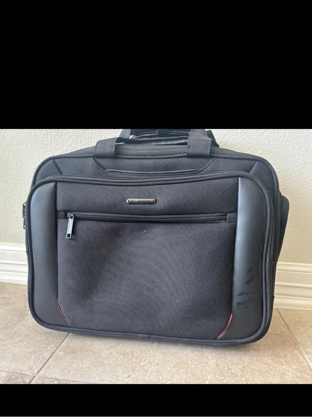 Black Rolling Laptop Bag, Briefcase Empsign brand, Excellent condition.